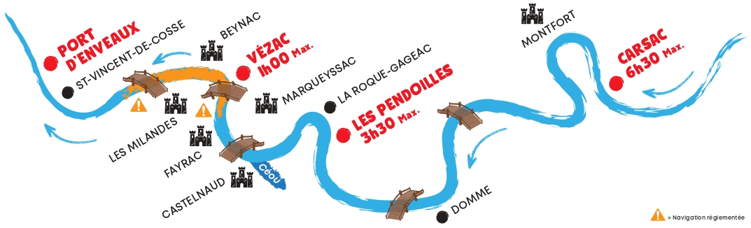 parcours canoes roquegeoffre